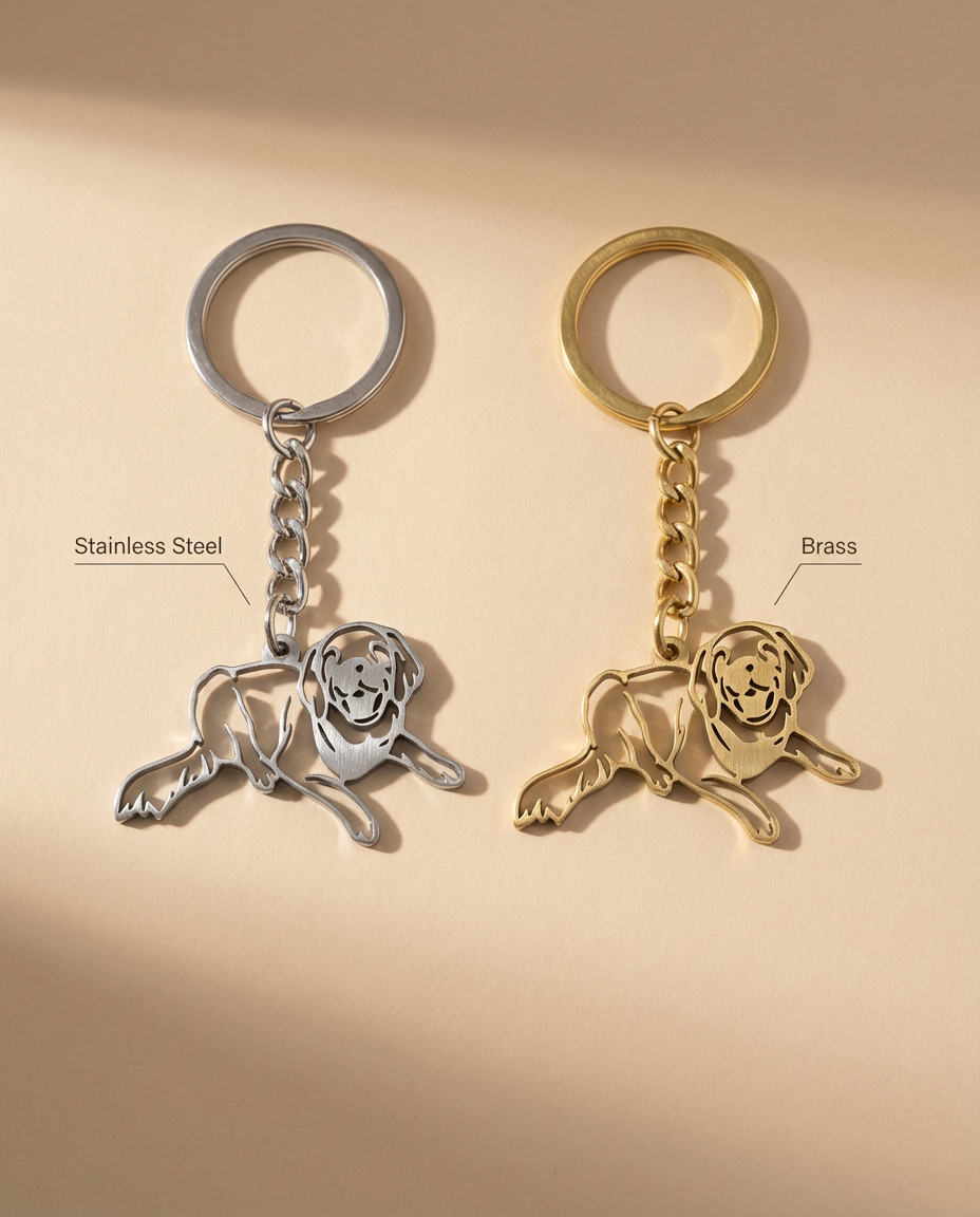 Line-cut Pet Keychain