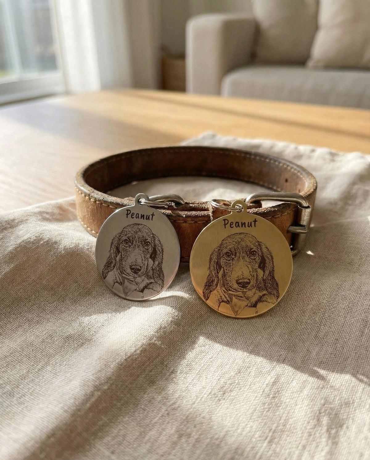 Round Collar Photo Tag