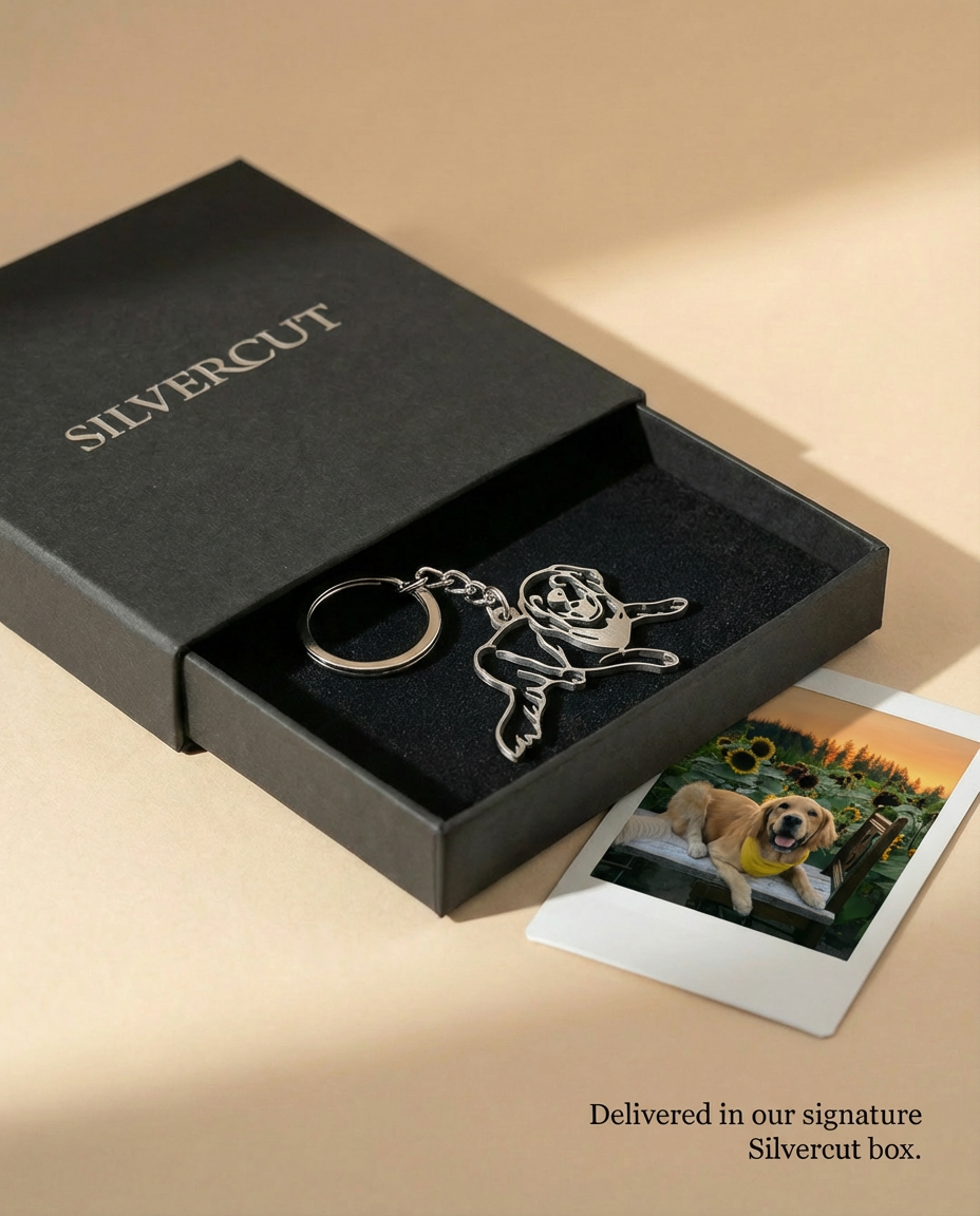 Line-cut Pet Keychain