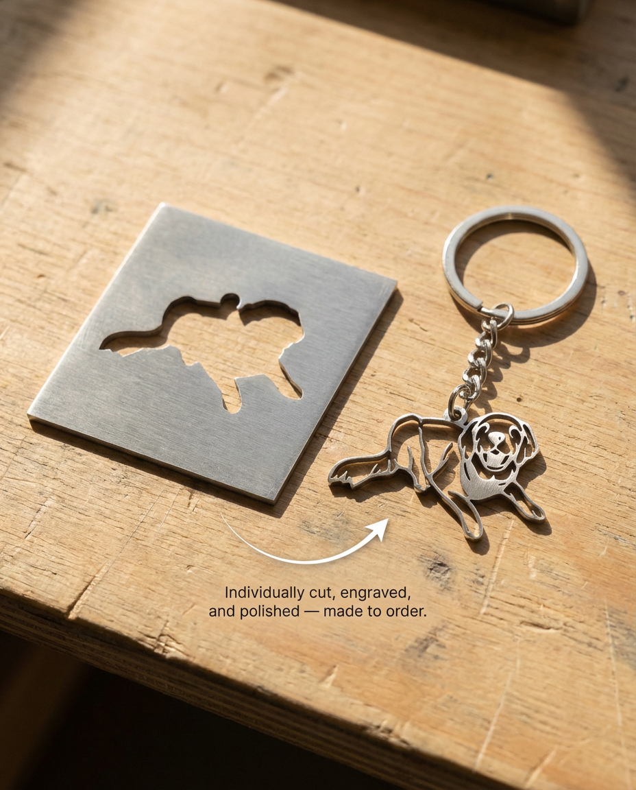 Line-cut Pet Keychain