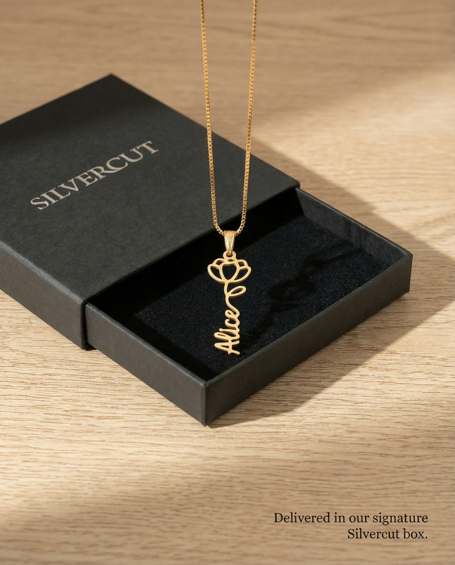 Floral Name Necklace