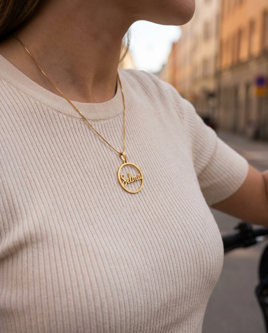 Round Name Necklace