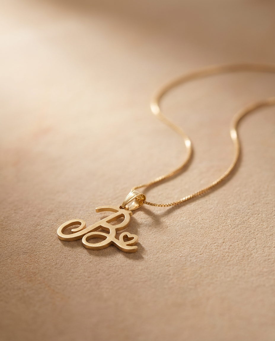 Letter Heart Necklace