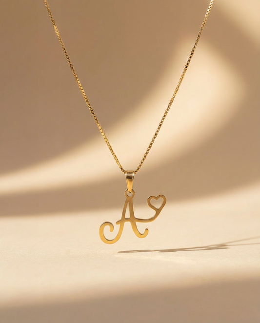 Letter Heart Necklace