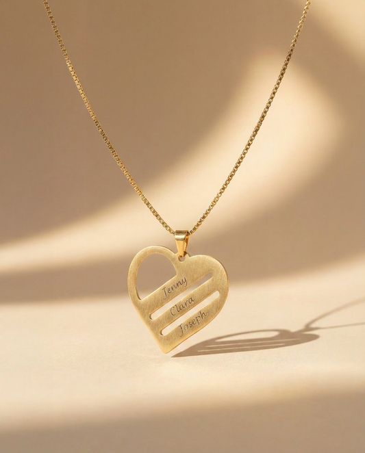 Heart Necklace with Names