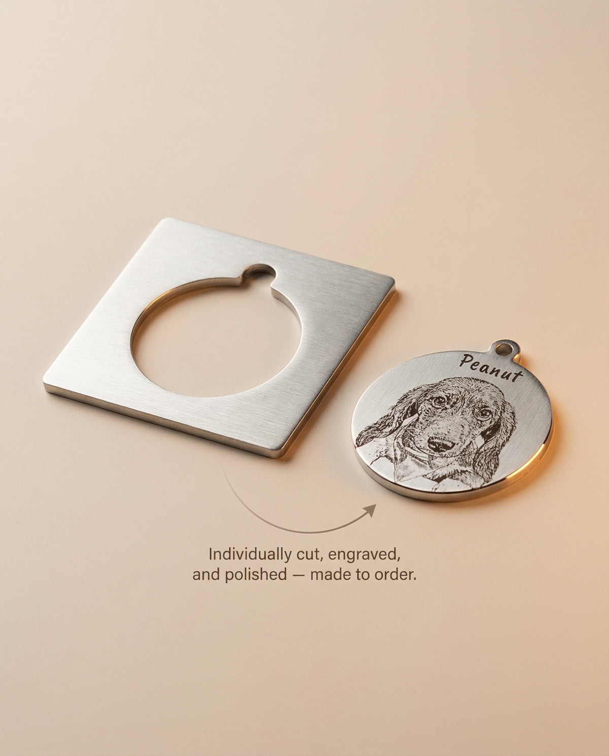 Round Collar Photo Tag