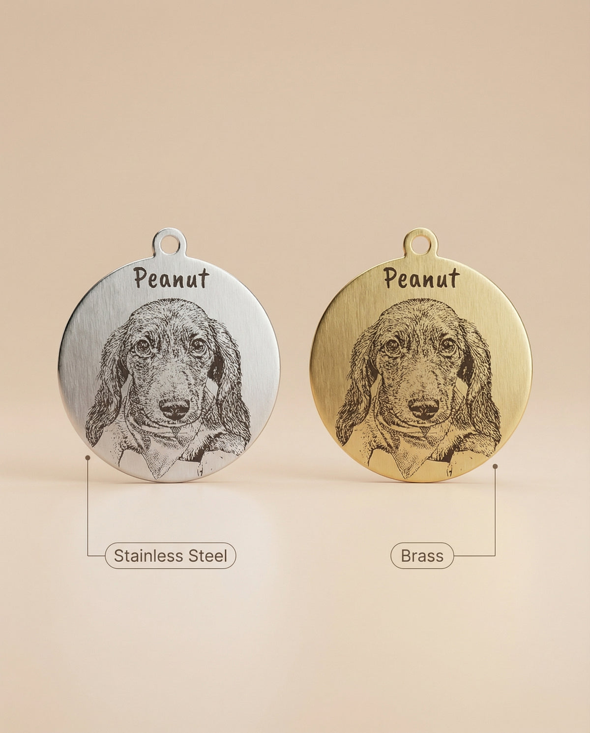 Round Collar Photo Tag