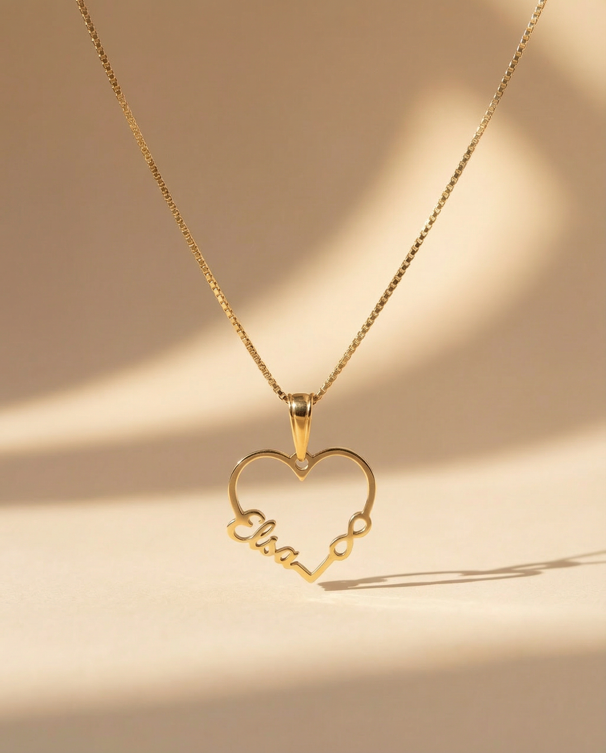 Infinity Heart Name Necklace