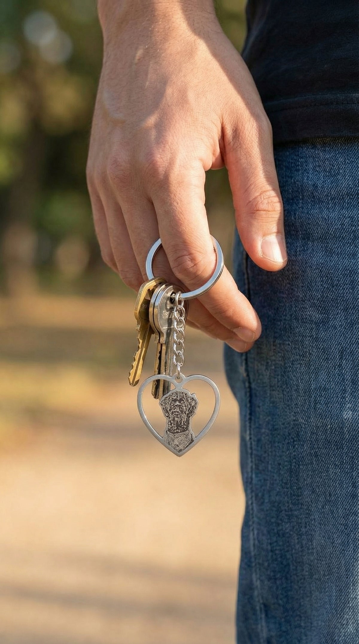 Halo Heart Keychain