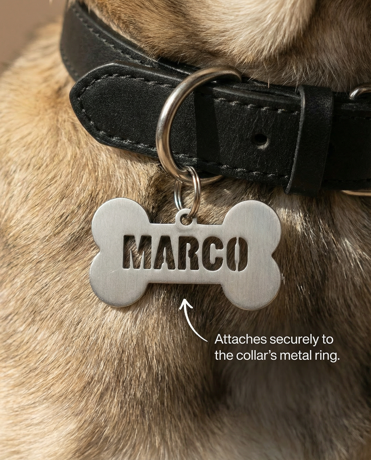Cut-out Bone Name Tag
