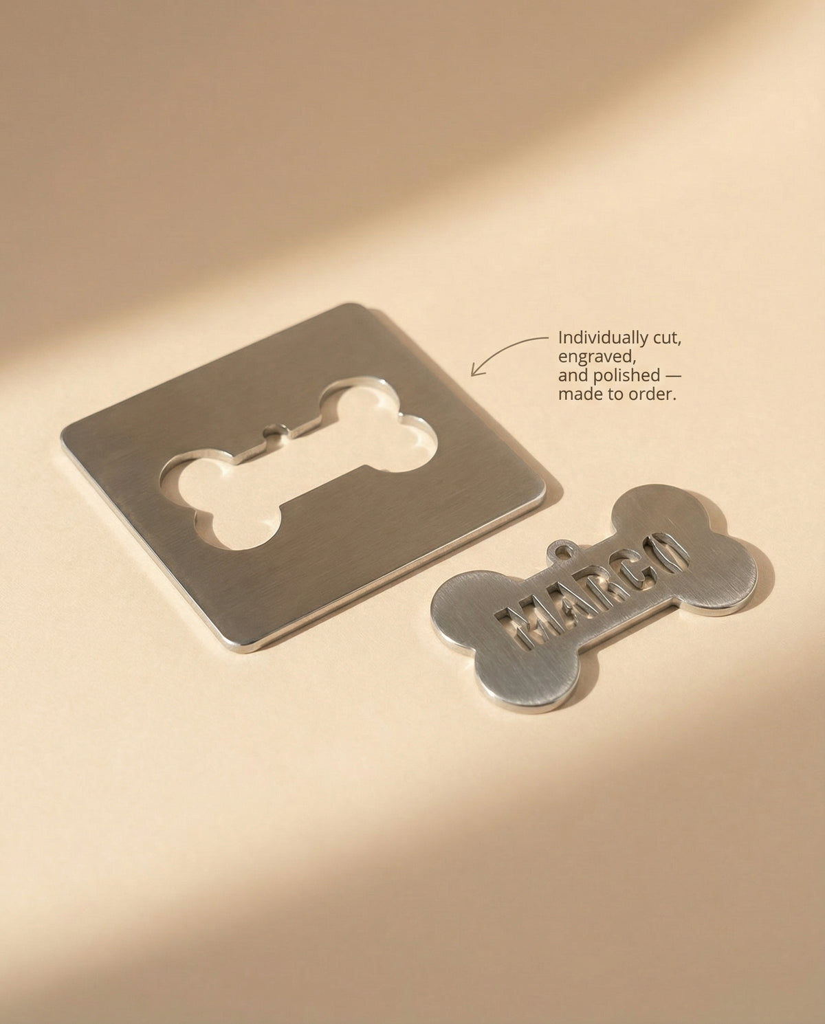 Cut-out Bone Name Tag