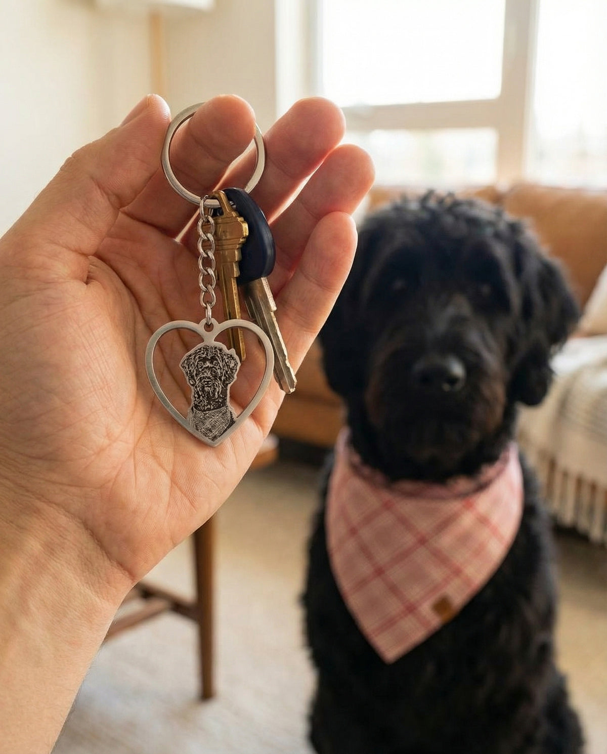 Halo Heart Keychain
